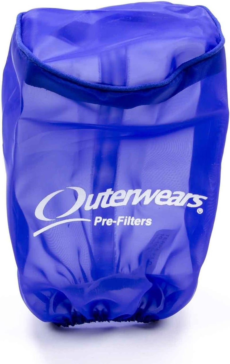 Outerwears Air Filter Wrap, Pre Filter, 3-1/2 in OD, 6 in Tall, Top, Polyester, Blue, Each - Image 2